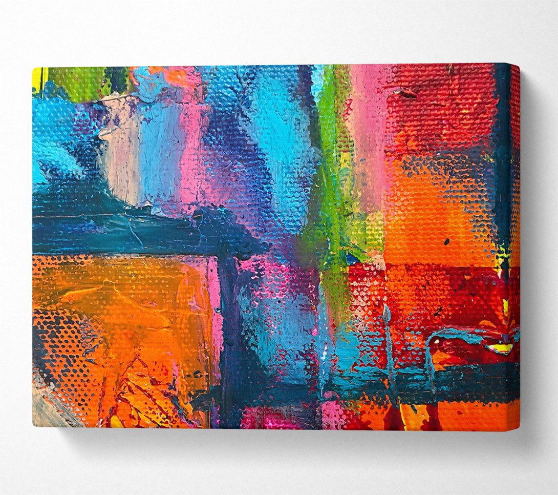  A Canvas Print of Orange Abstract Hues Canvas Art