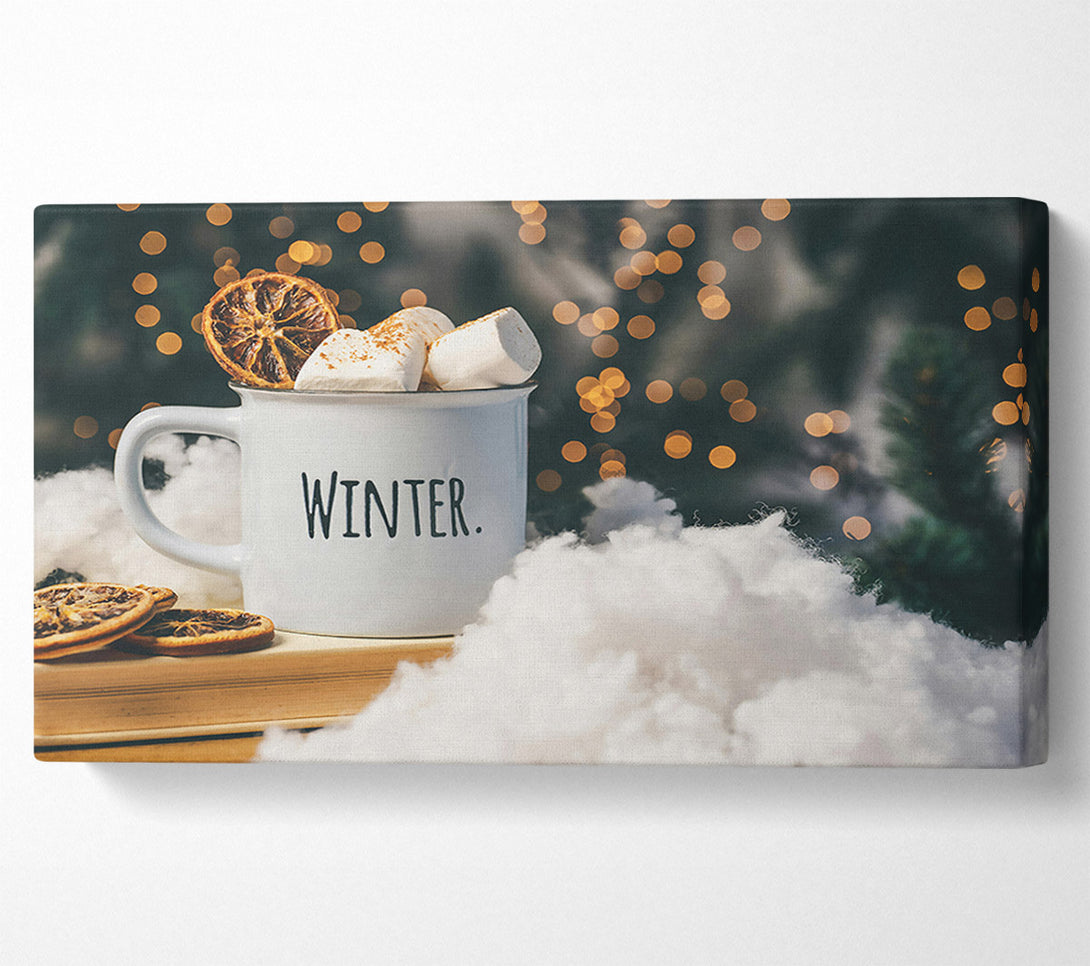 A Canvas Print of White Winter Mug Canvas Wall Art