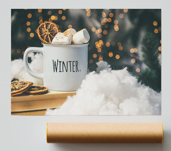 White Winter Mug Poster