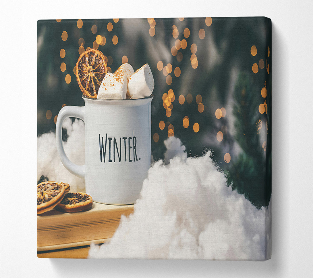  A Canvas Print of White Winter Mug Canvas Wall Art