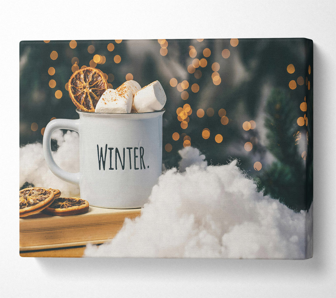  A Canvas Print of White Winter Mug Canvas Wall Art