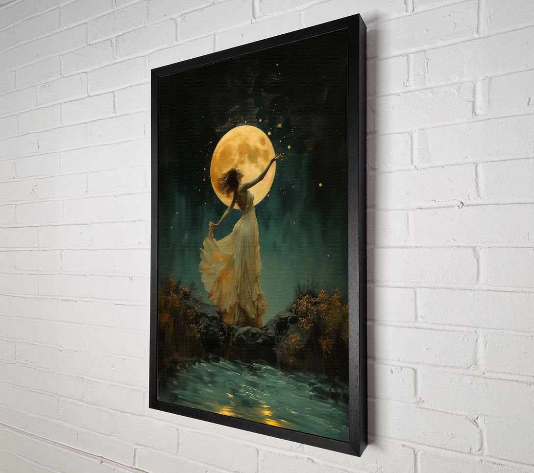  A Canvas Print of Golden Moonlight Dance Canvas Print