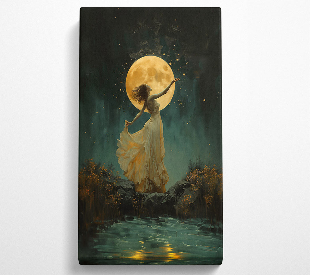  A Canvas Print of Golden Moonlight Dance Canvas Print
