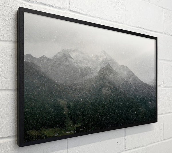 Grey Peaks In Snow