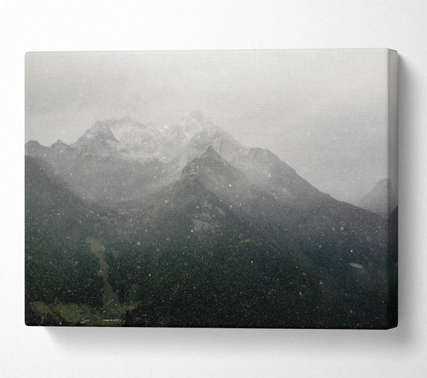  A Canvas Print of Grey Peaks In Snow Canvas Print