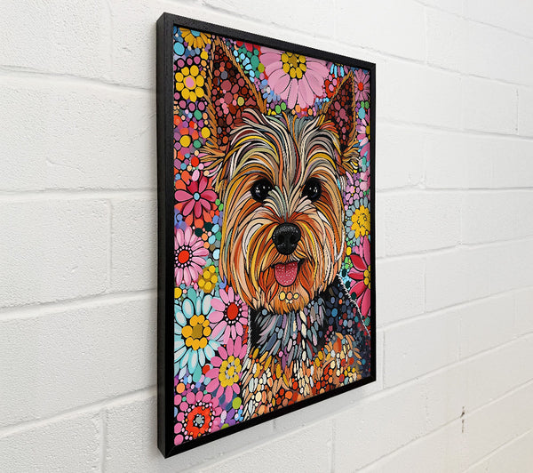 Pink Floral Yorkie