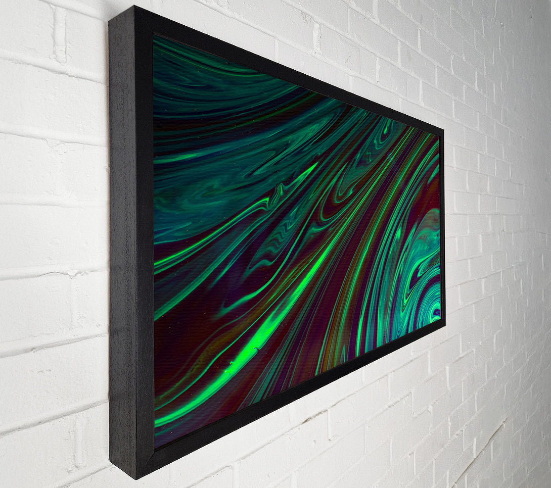  A Canvas Print of Emerald Swirls Of Night Canvas Wall Art