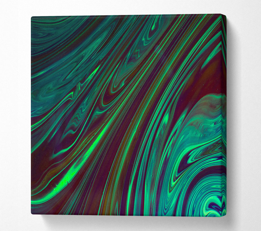  A Canvas Print of Emerald Swirls Of Night Canvas Wall Art