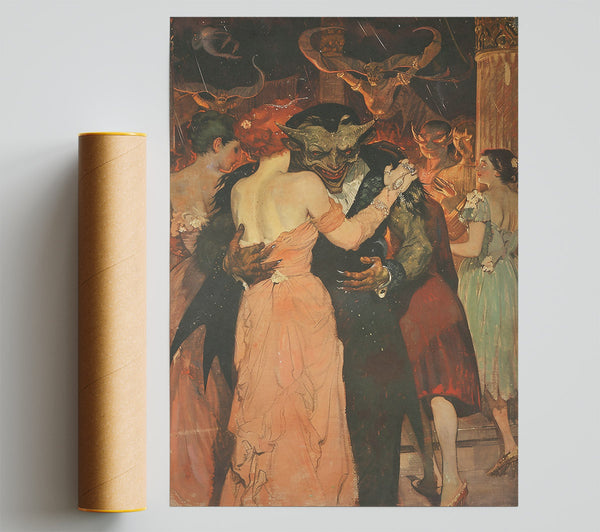 Crimson Masquerade Dance Poster