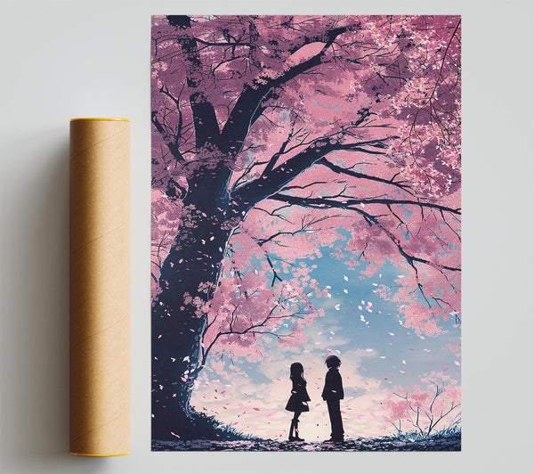 Pink Blossoms Embrace Giclee Print