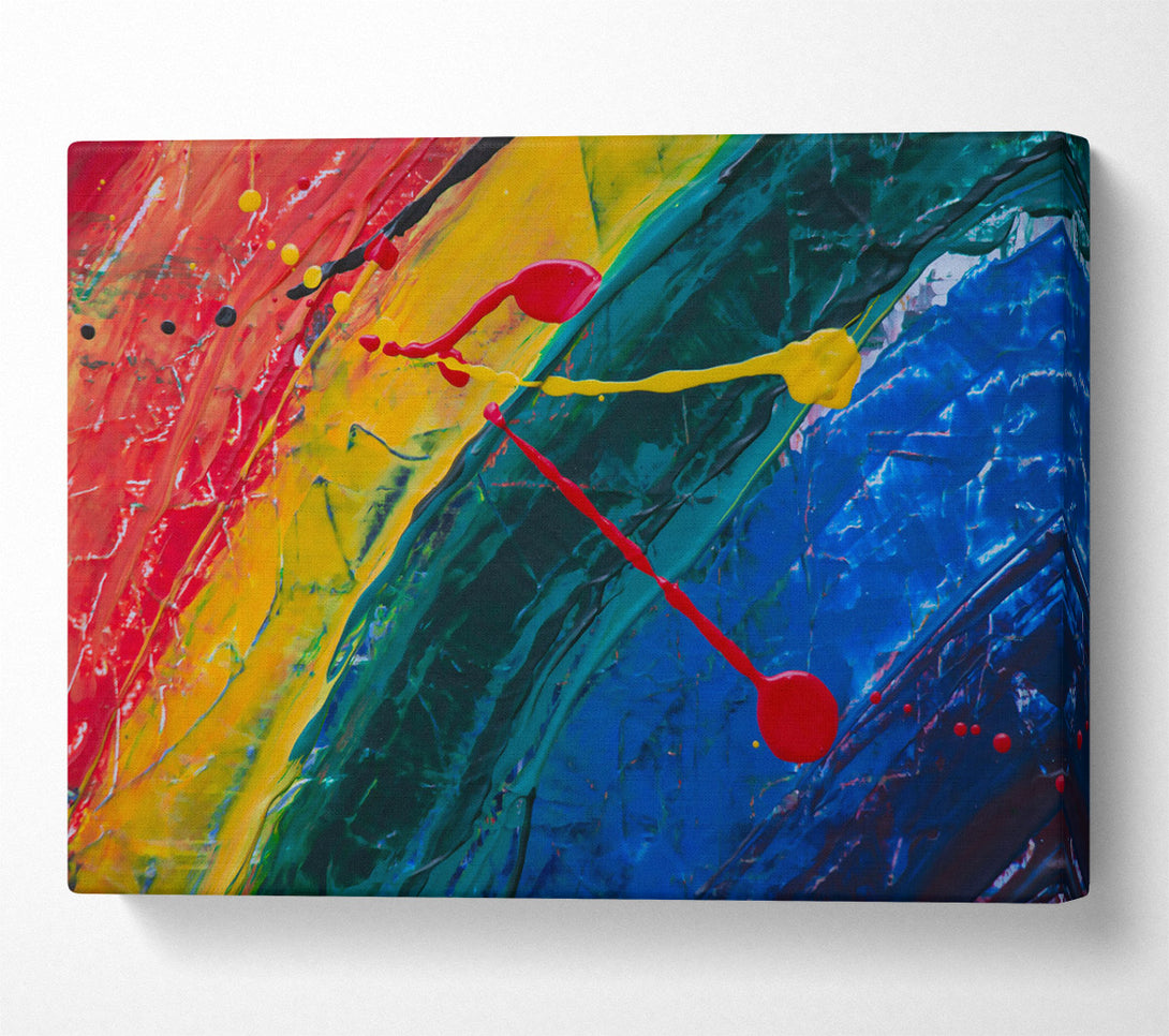  A Canvas Print of Blue Abstract Drips Canvas Wall Art