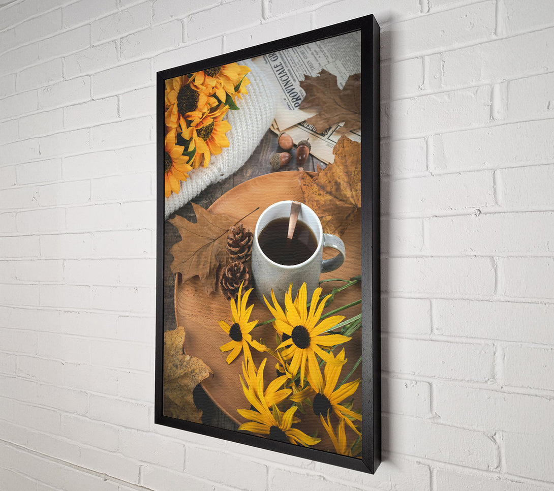  A Canvas Print of Autumn Gray Teacup Canvas Wall Art