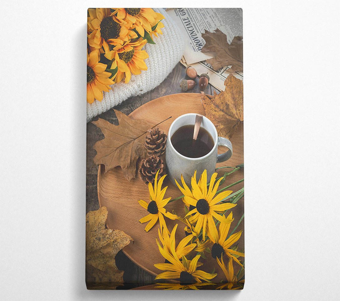  A Canvas Print of Autumn Gray Teacup Canvas Wall Art