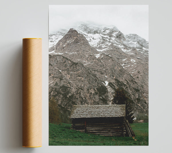 Grey Mountain Cabin Poster