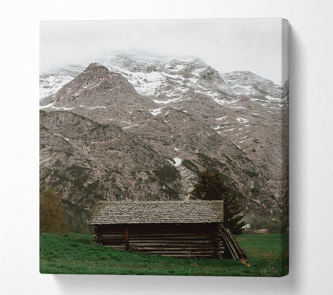  A Canvas Print of Grey Mountain Cabin Canvas Wall Art