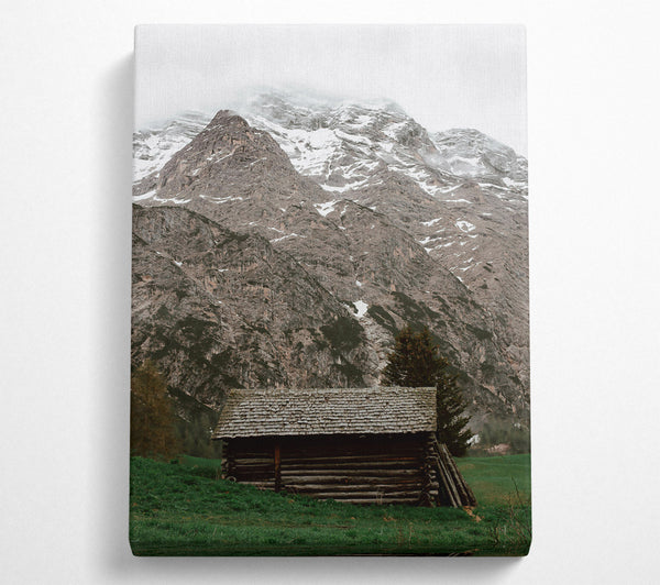  A Canvas Print of Grey Mountain Cabin Canvas Wall Art