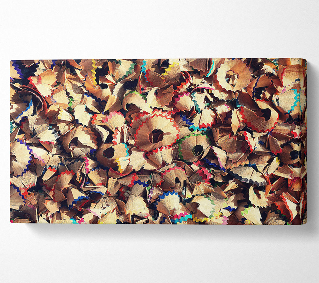  A Canvas Print of Rainbow Pencil Shavings Canvas Art