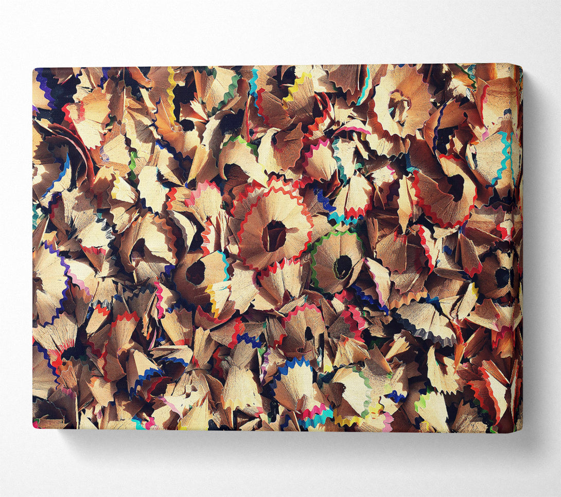  A Canvas Print of Rainbow Pencil Shavings Canvas Art