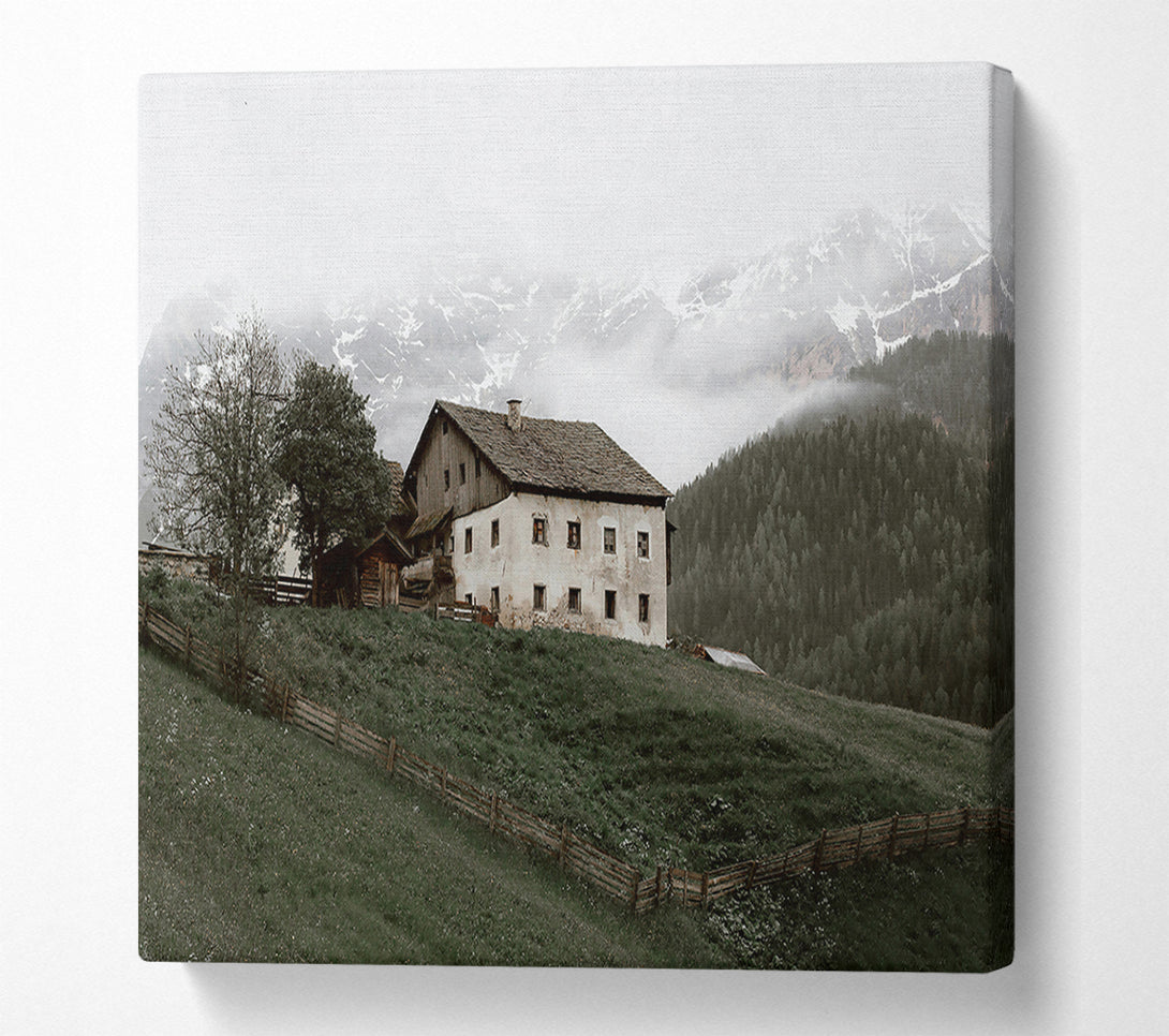  A Canvas Print of Green Mountain Farmhouse Canvas Art