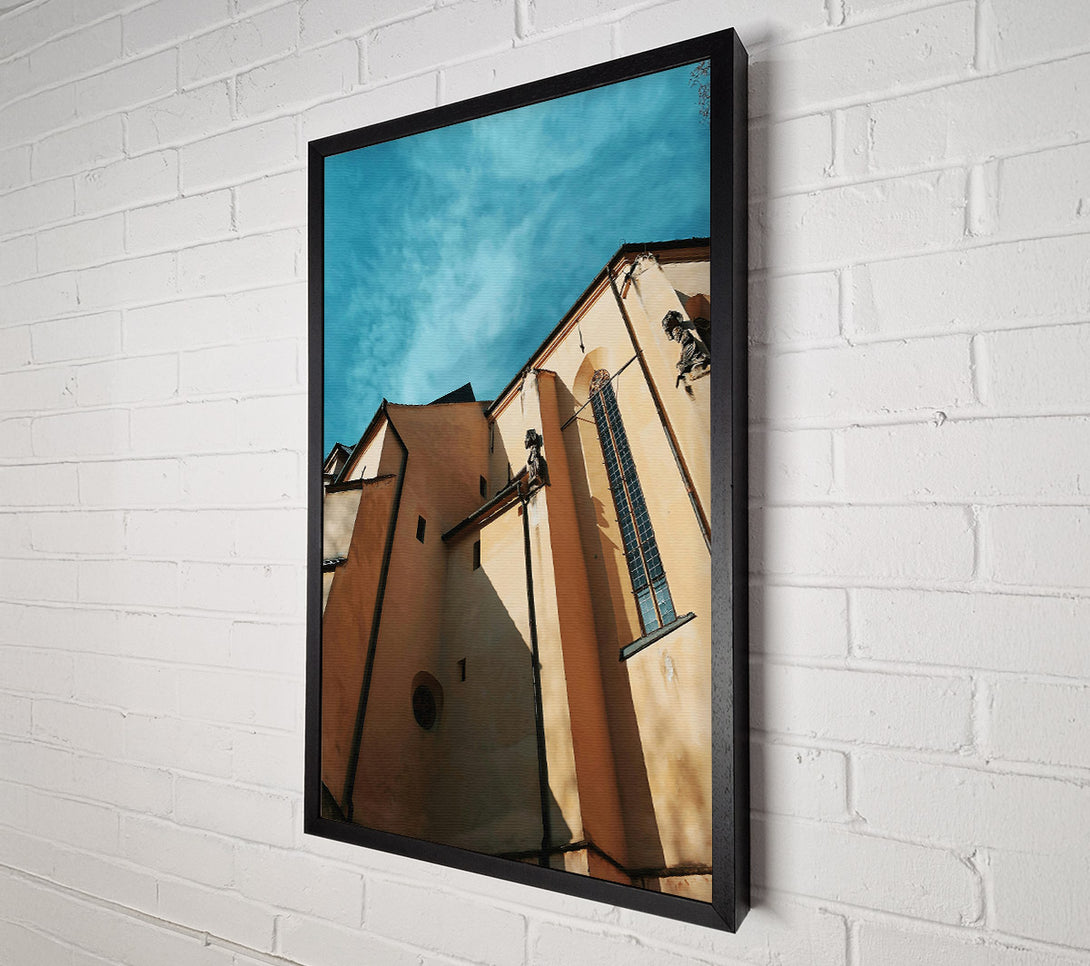  A Canvas Print of Golden Wall Shadows Canvas Print