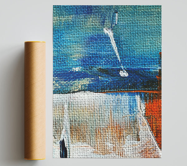 Azure Abstract Print