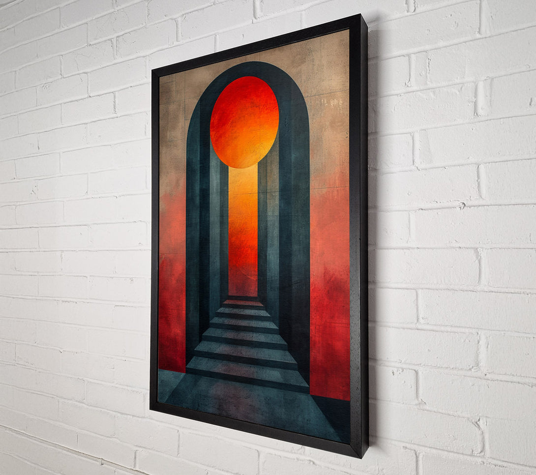  A Canvas Print of Crimson Gateway Steps Canvas Print