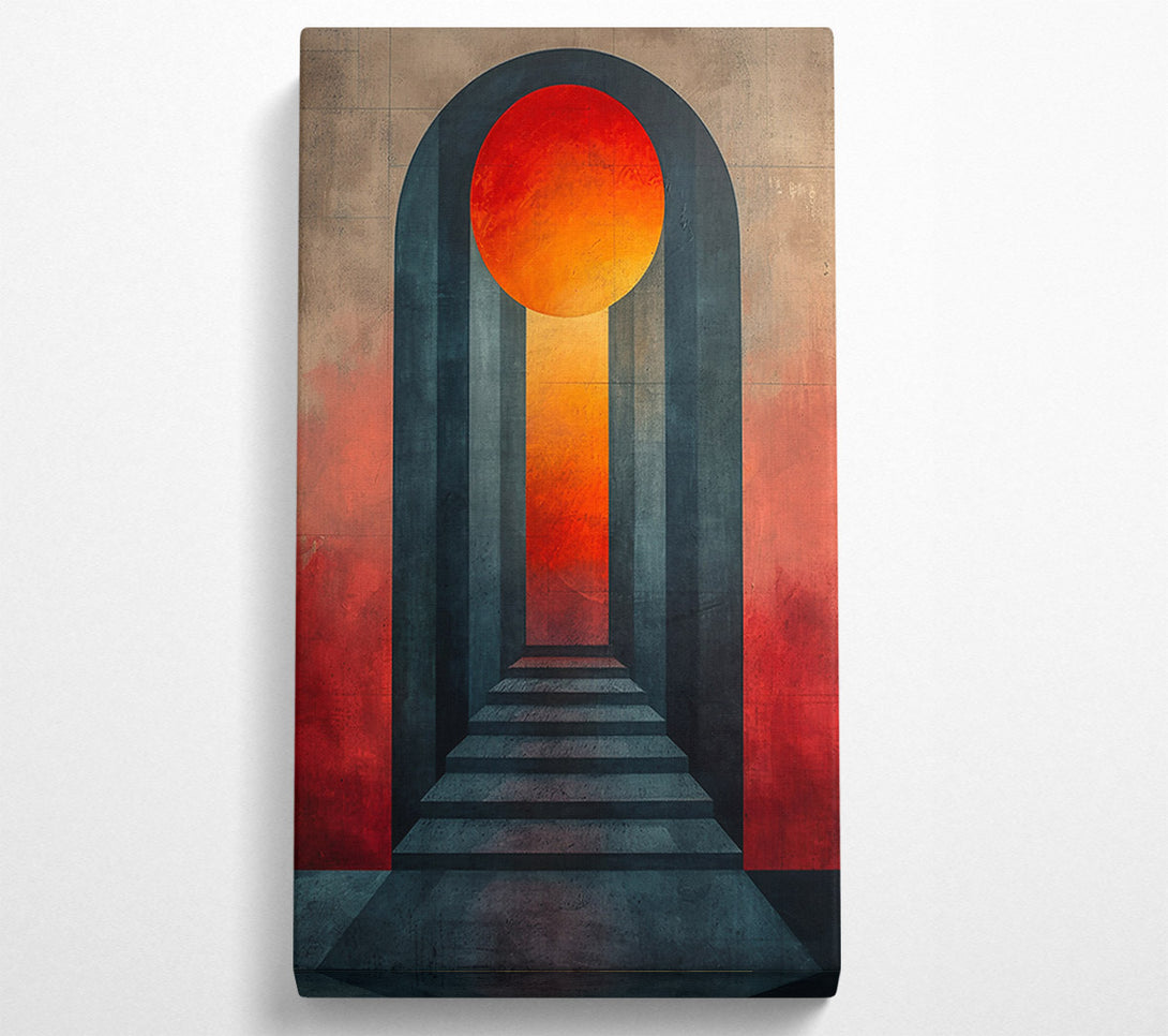  A Canvas Print of Crimson Gateway Steps Canvas Print