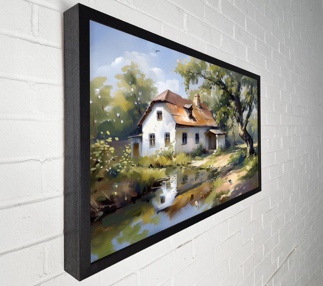  A Canvas Print of Rustic Brown Cottage Canvas Print