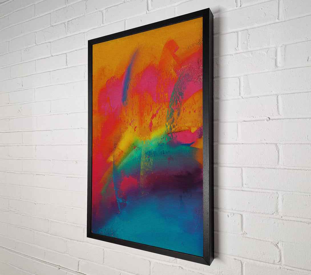  A Canvas Print of Golden Hues Of Teal Canvas Print