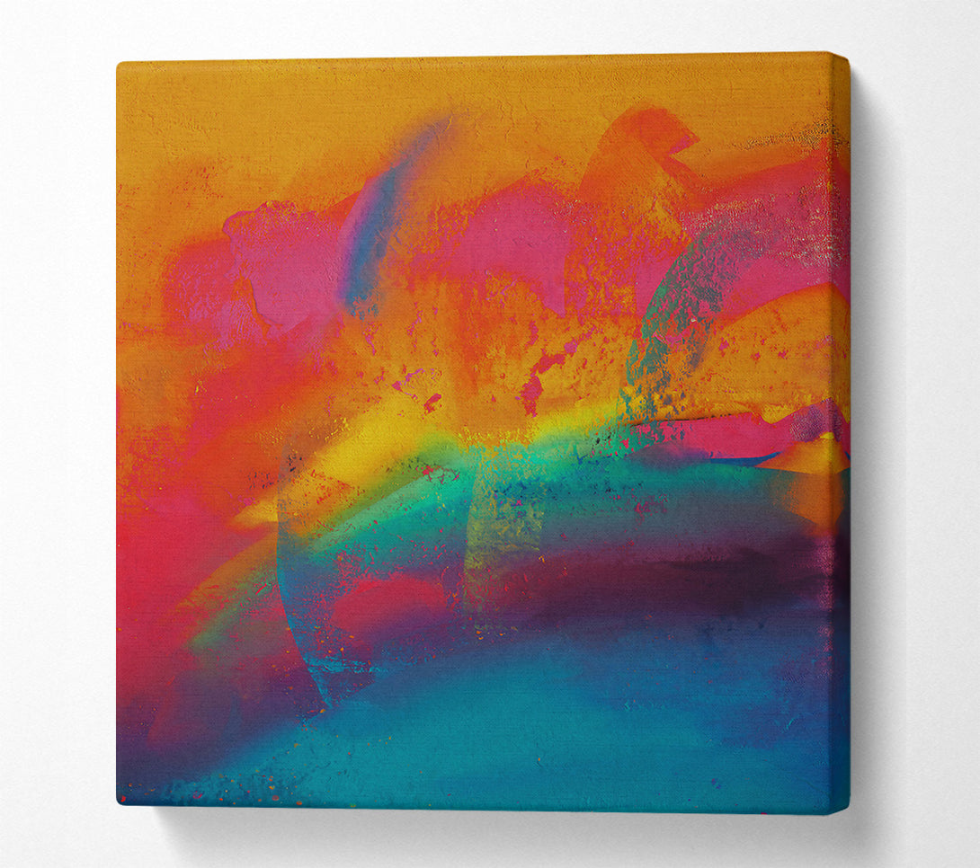  A Canvas Print of Golden Hues Of Teal Canvas Print