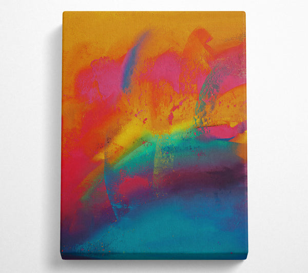  A Canvas Print of Golden Hues Of Teal Canvas Print