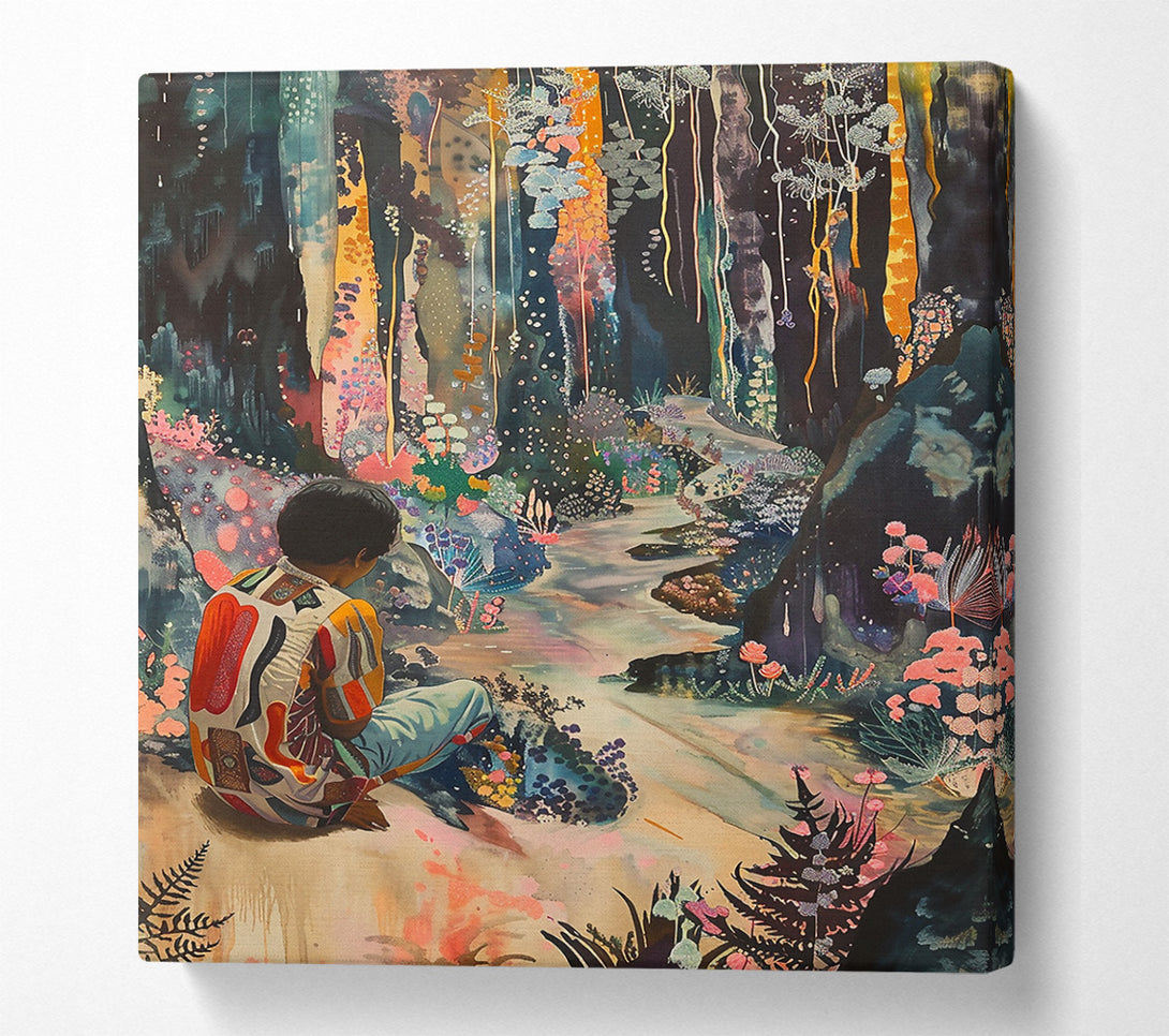  A Canvas Print of Golden Forest Dreamscape Canvas Wall Art