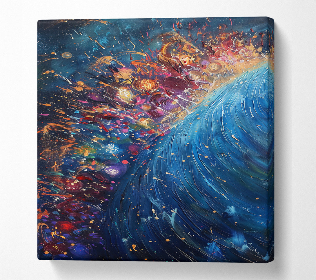  A Canvas Print of Azure Burst Of Color Canvas Art