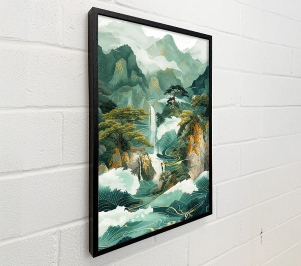 Jade Waterfall Dreamscape