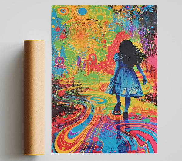 Yellow Psychedelic Journey Giclee Print