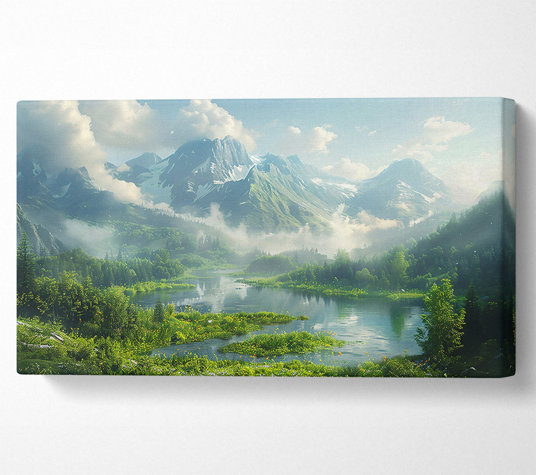  A Canvas Print of Azure Mountain Mist Canvas Wall Art