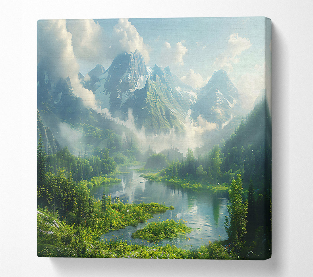  A Canvas Print of Azure Mountain Mist Canvas Wall Art