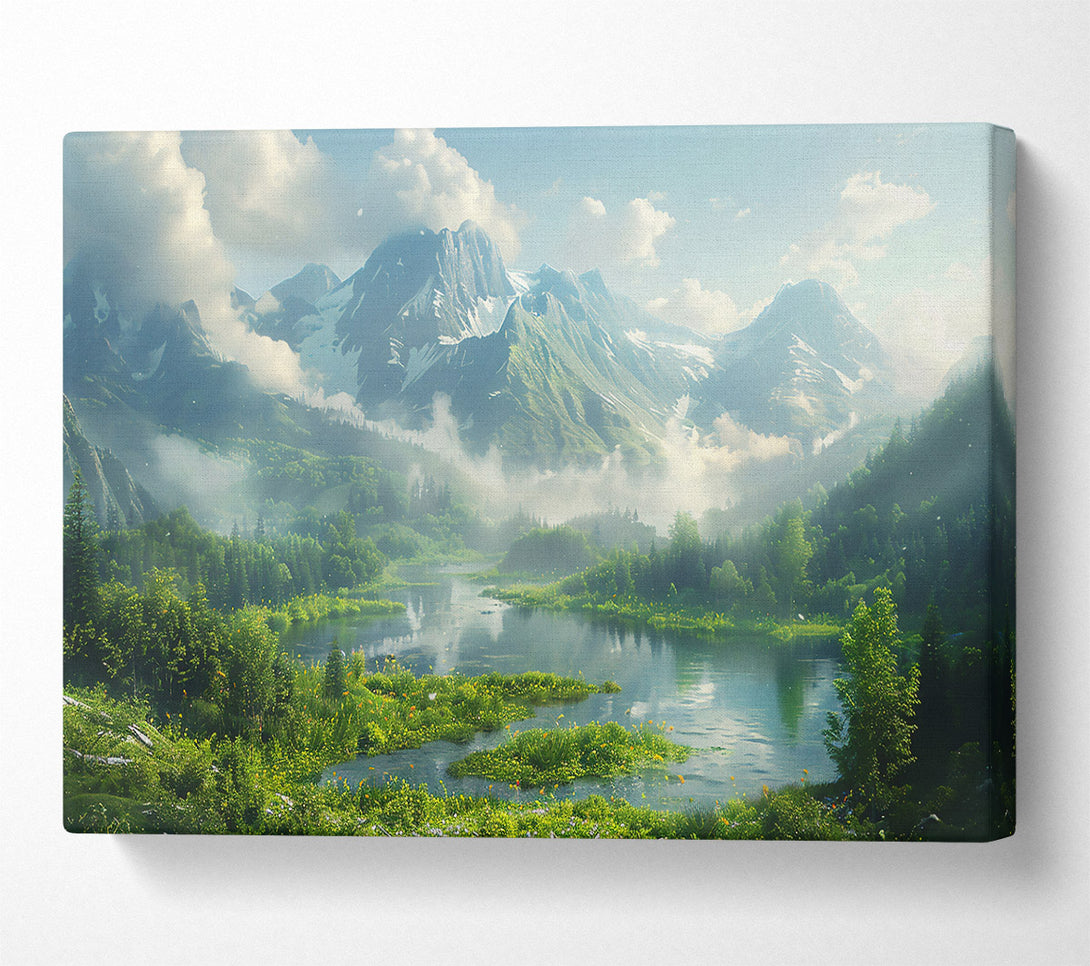 A Canvas Print of Azure Mountain Mist Canvas Wall Art