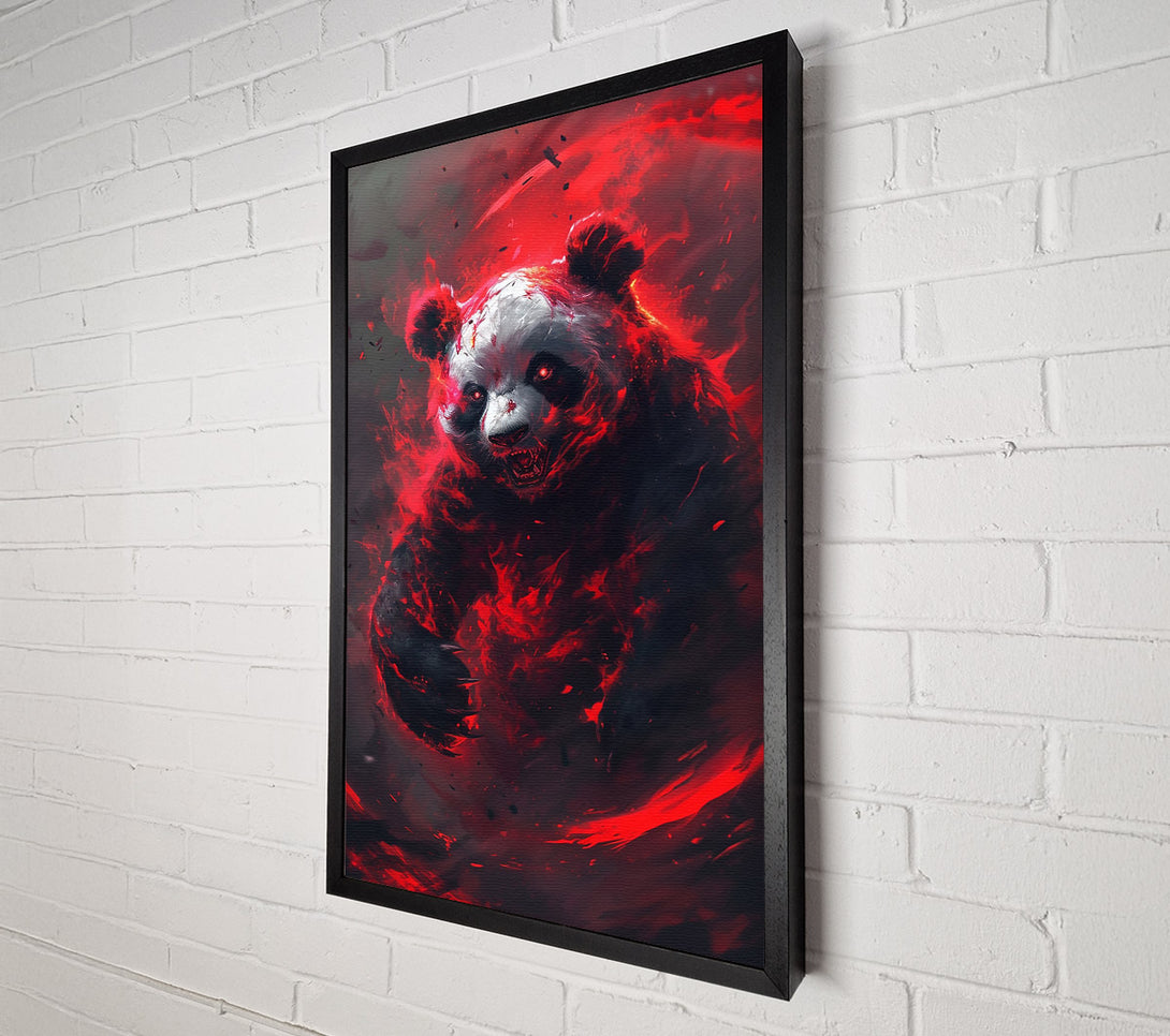  A Canvas Print of Crimson Fury Panda Canvas Art