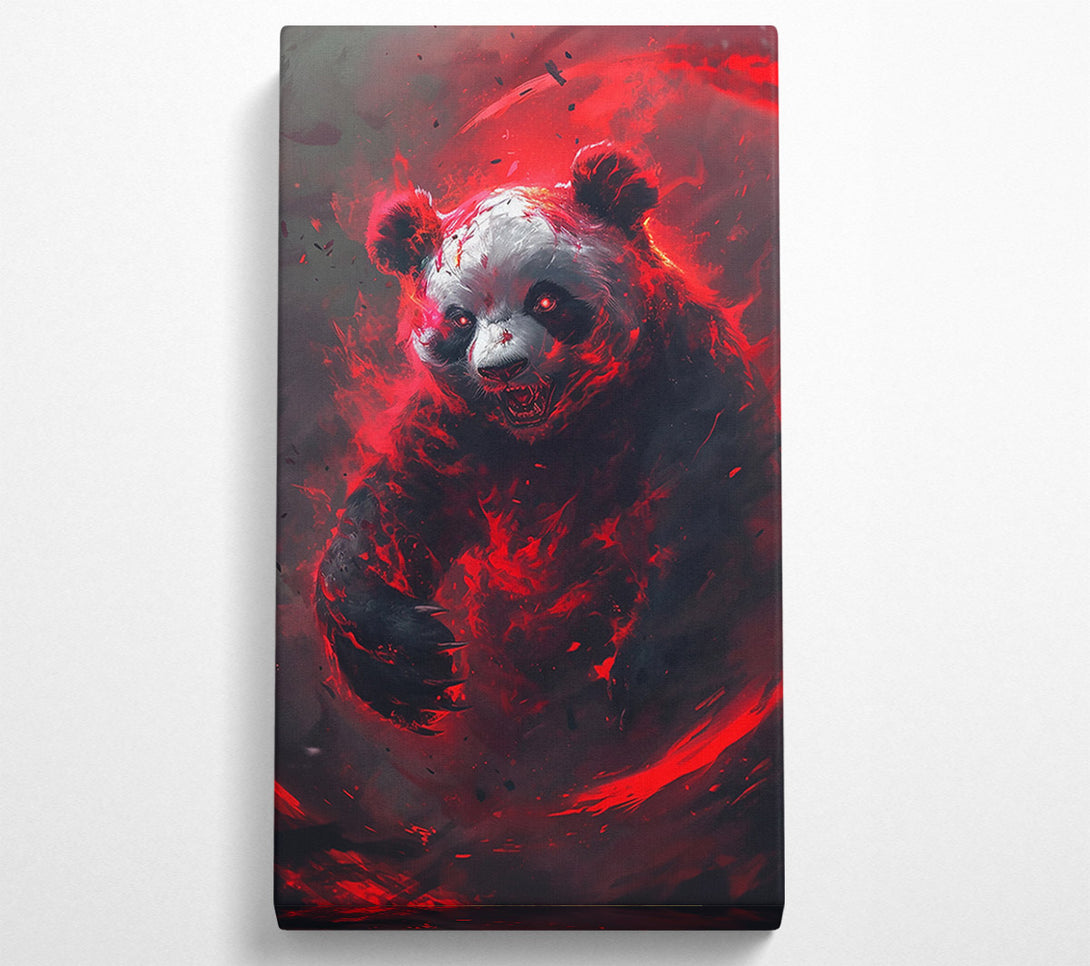  A Canvas Print of Crimson Fury Panda Canvas Art