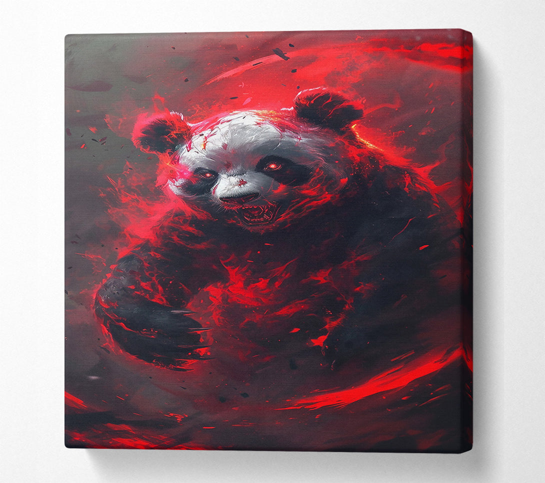  A Canvas Print of Crimson Fury Panda Canvas Art