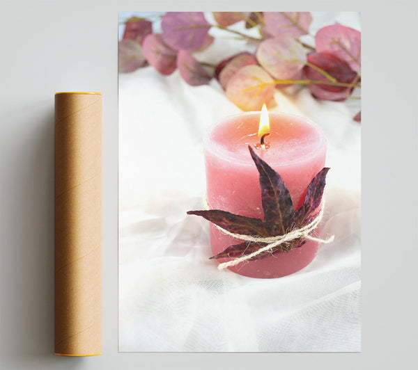 Pink Candle Glow Giclee Print