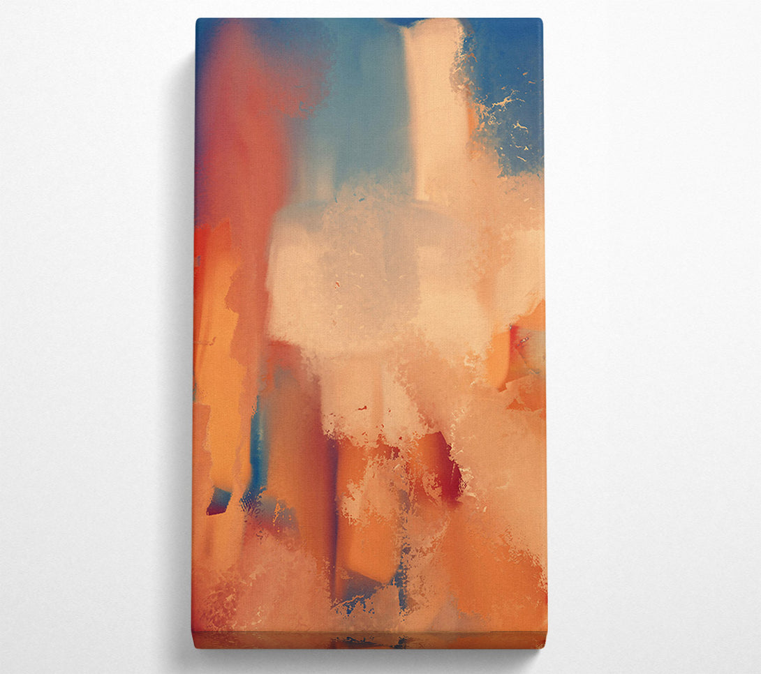  A Canvas Print of Peach Abstract Hues Canvas Art