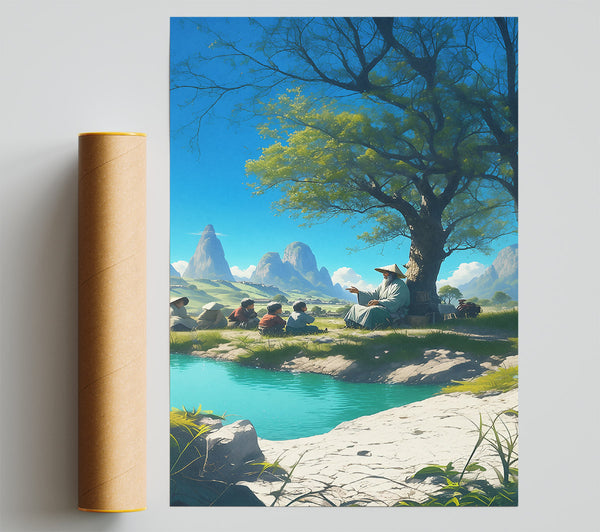 Teal Valley Lessons Giclee Print