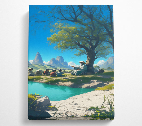  A Canvas Print of Teal Valley Lessons Canvas Wall Art
