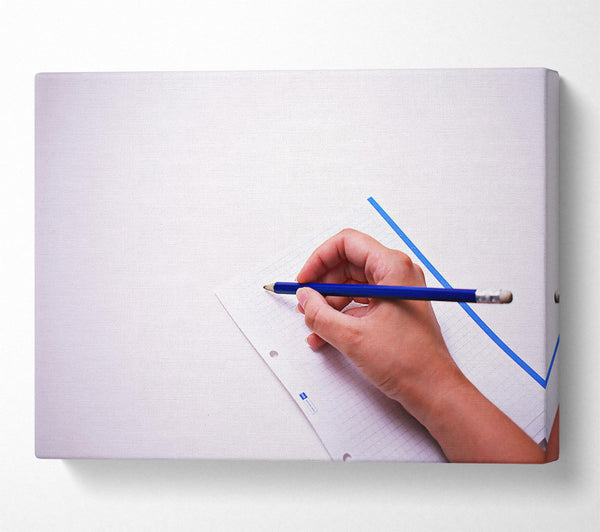  A Canvas Print of The Blue Pencil Stroke Canvas Wall Art