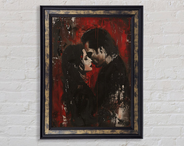 Walnut And Red Romance Framed Print