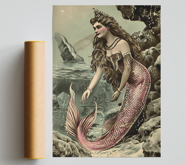Pink Mermaid'S Grace Giclee Print