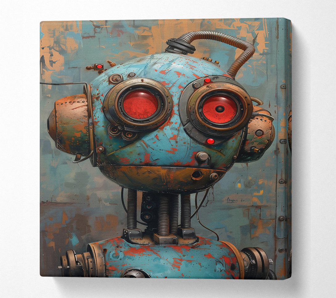  A Canvas Print of Rusty Blue Companion Canvas Art