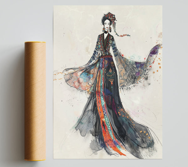 Black & Gold Empress Print